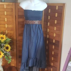 Maurices brand high/ low denim style dress.
